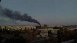 luhansk TPS burning