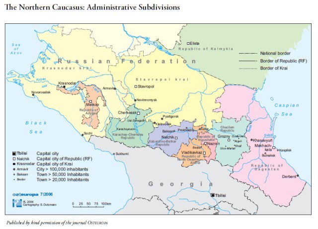 70_1 The Northern Caucasus Administrative Subdivisions