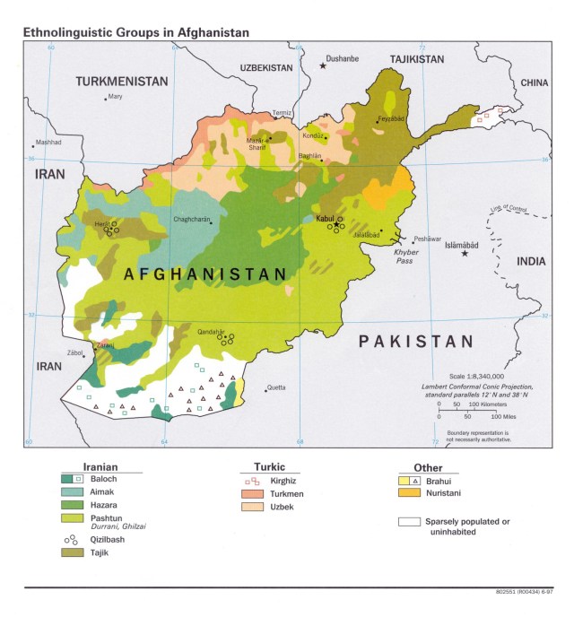 Afghanistan ethnolingustic